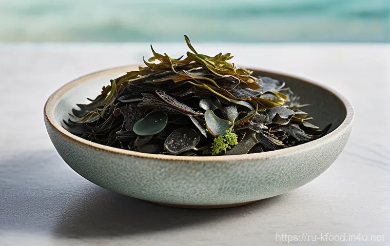 한식 주원료의 영양학적 효능 - **Prompt:** "A beautifully arranged shot of traditional Korean kimchi. The centerpiece is a large, r...