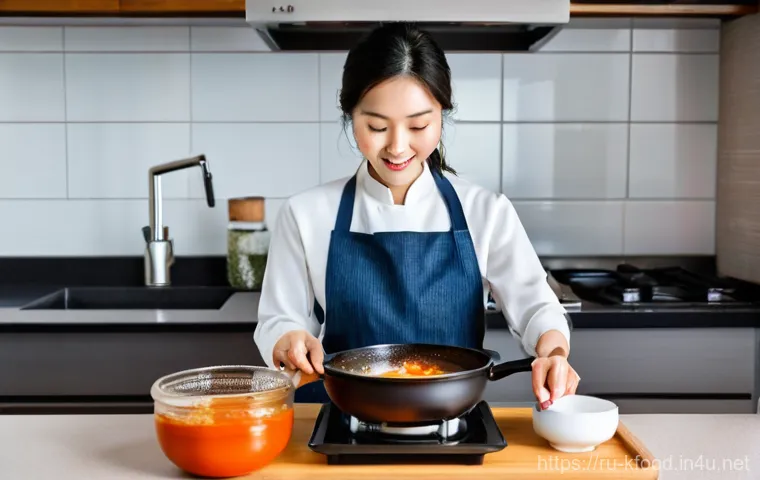 한식 고추장 제조사별 특징 - **Prompt:** A close-up, top-down shot of a beautifully prepared Korean dish, "Bibimbap," artfully ar...