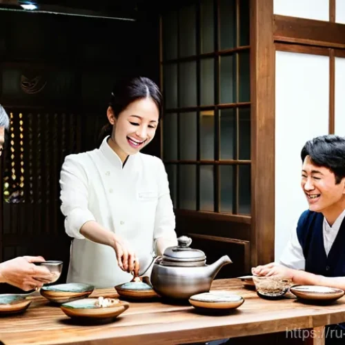 Home 20 한식 전통주 추천 - **Prompt:** A lively and respectful Korean social gathering at a traditional wooden table in a warml...